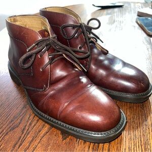 Johnston Murphy Ankle Chukka Boots 20-4558 Mens SZ 8.5M Brown Leather